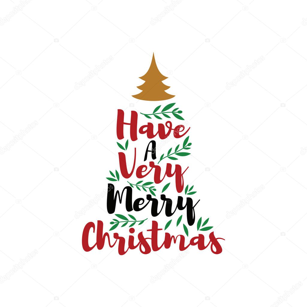 Merry Christmas vector text Calligraphic Lettering design card template Creative typography for Holiday Greeting Gift Poster.