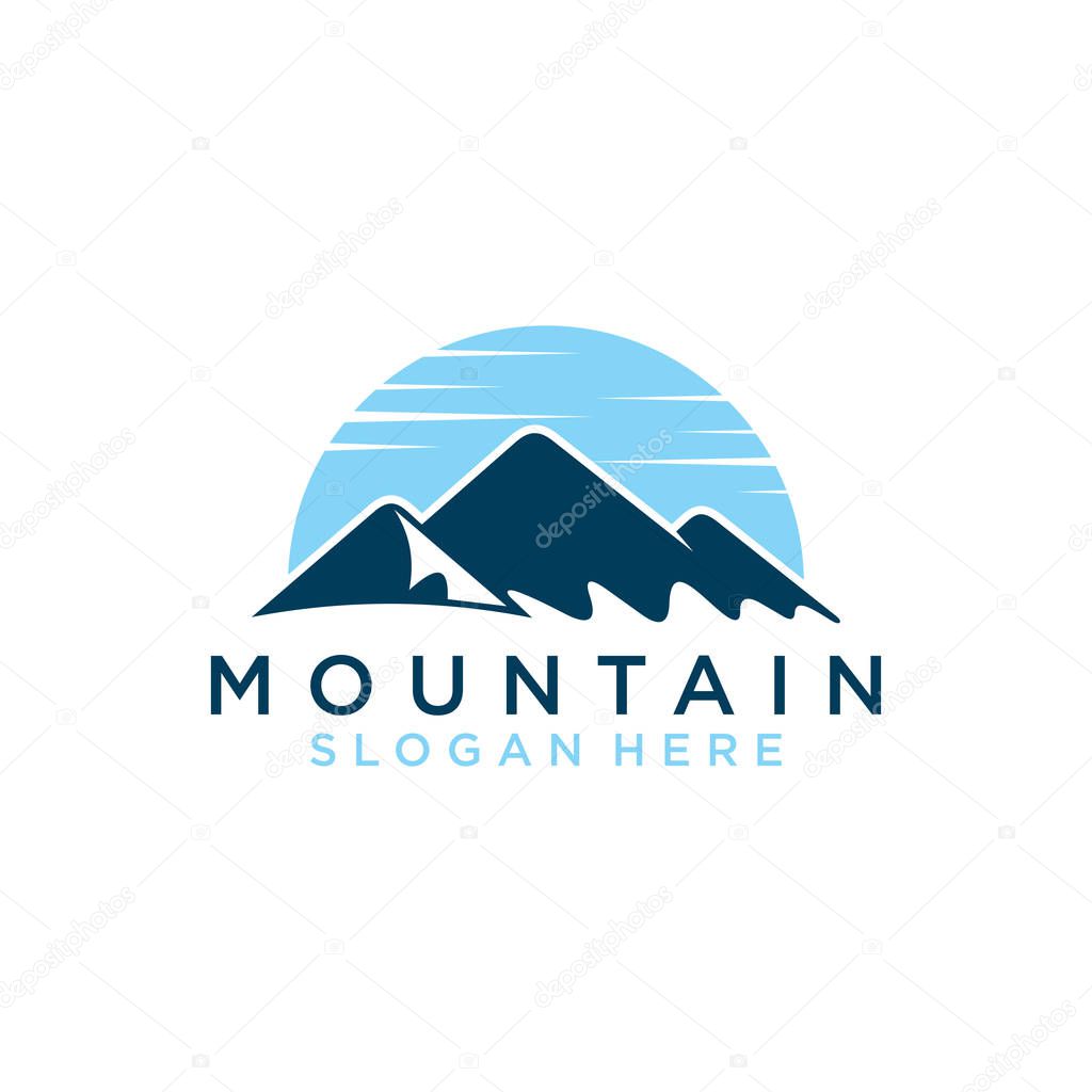 Mountain icon Logo Template Vector illustration design.