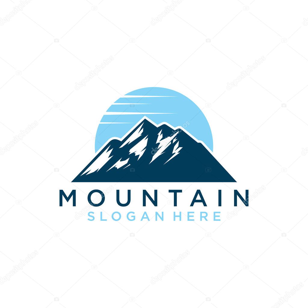 Mountain icon Logo Template Vector illustration design.