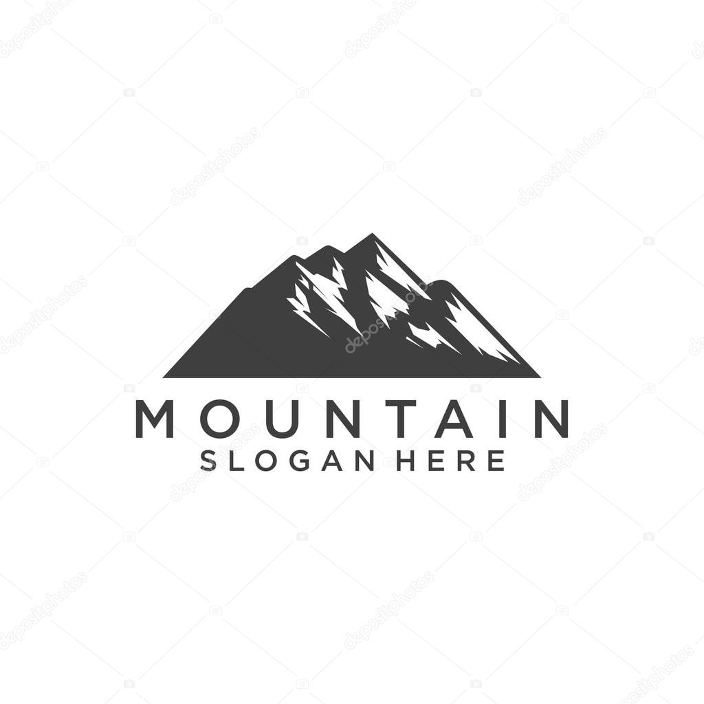 Mountain icon Logo Template Vector illustration design.