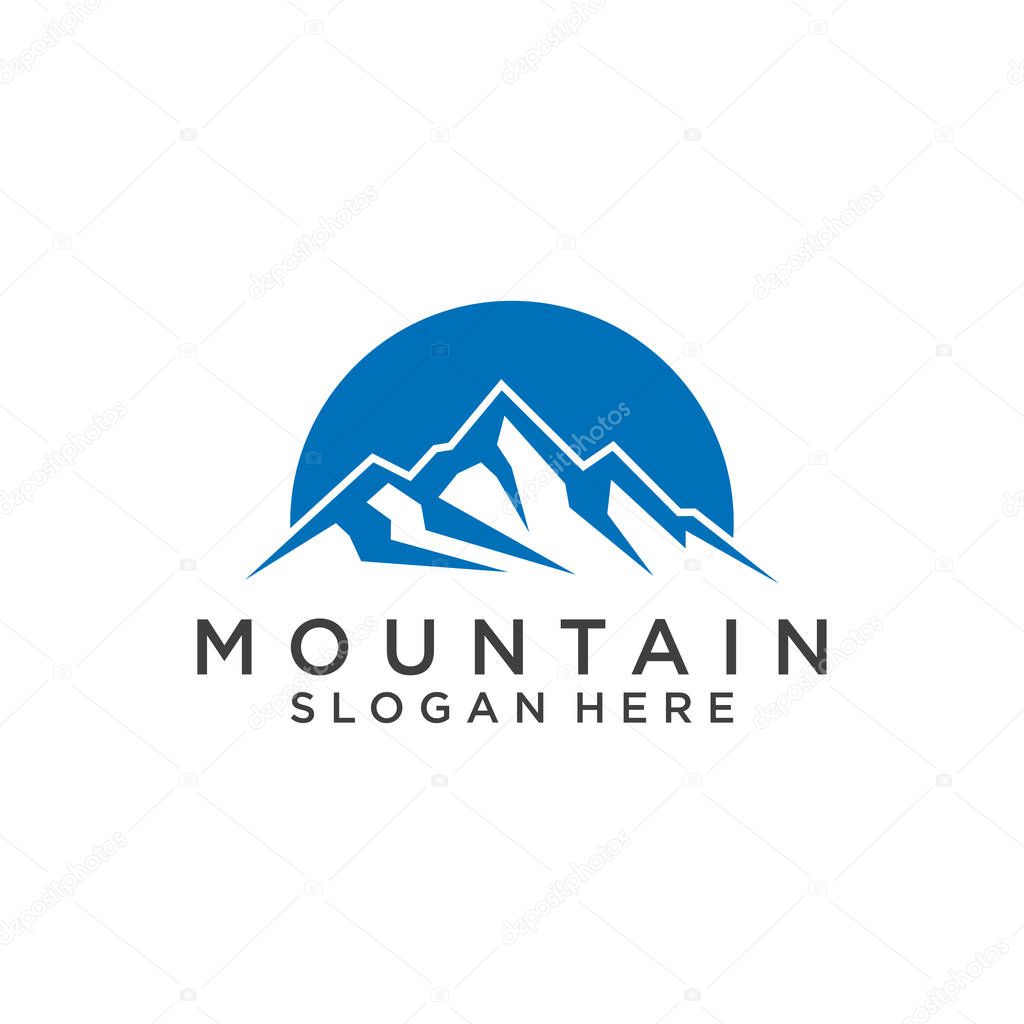 Mountain icon Logo Template Vector illustration design.