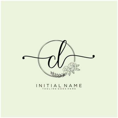 CI Letter İlk Güzellik Monogramı ve zarif logo tasarımı, ilk imzadan oluşan el yazısı logosu, düğün, moda, çiçek ve botanik yaratıcı şablon tasarımı.