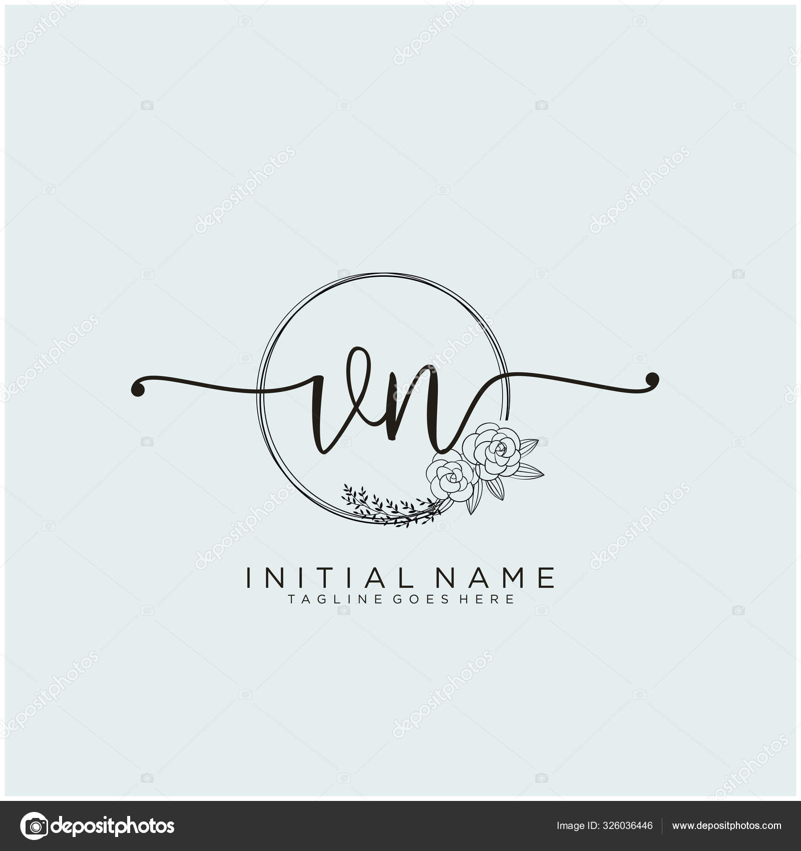 Initial VL beauty monogram and elegant logo design, handwriting