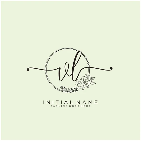 Letter Initial Beauty Monogram Elegant Logo Design Handwriting