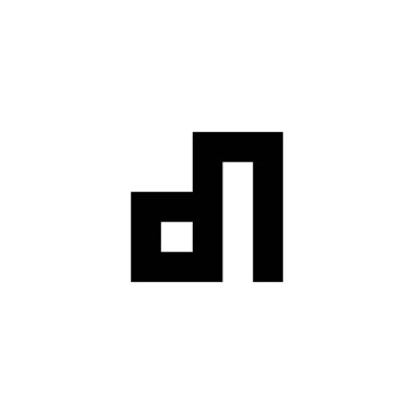 Harf Dn logo simgesi tasarım şablon elementleri