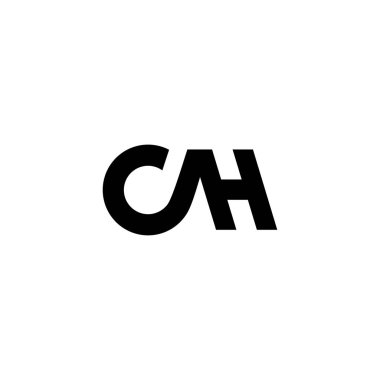 Ch harfi logo tasarım şablonu ögeleri