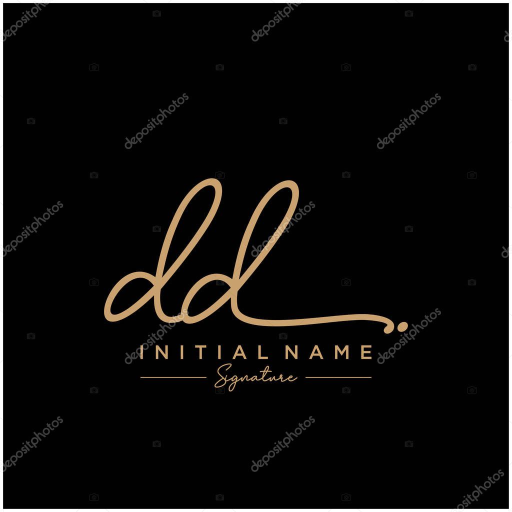 Letter DD Signature Logo Template Vector