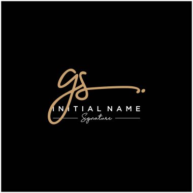 Harf G İmza Logo Şablonu Vektörü