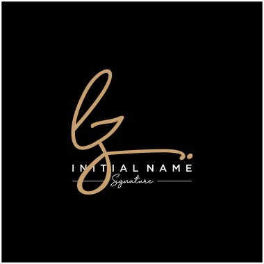 Lz İmzalı Logo Şablon Vektörü