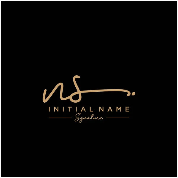 Harf N İmza Logo Şablonu Vektörü