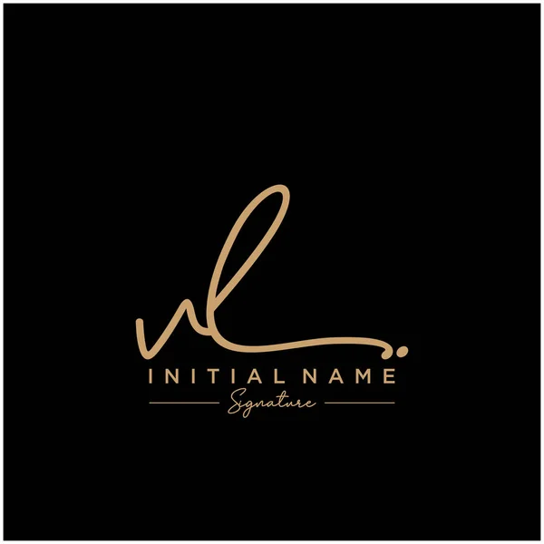 VI Harfi İmza Logo Şablonu Vektörü