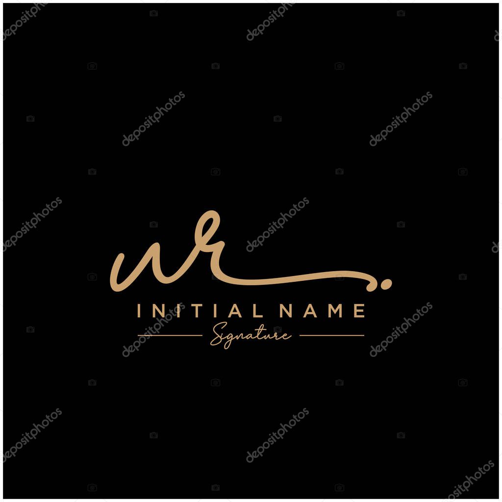 Letter UR Signature Logo Template Vector