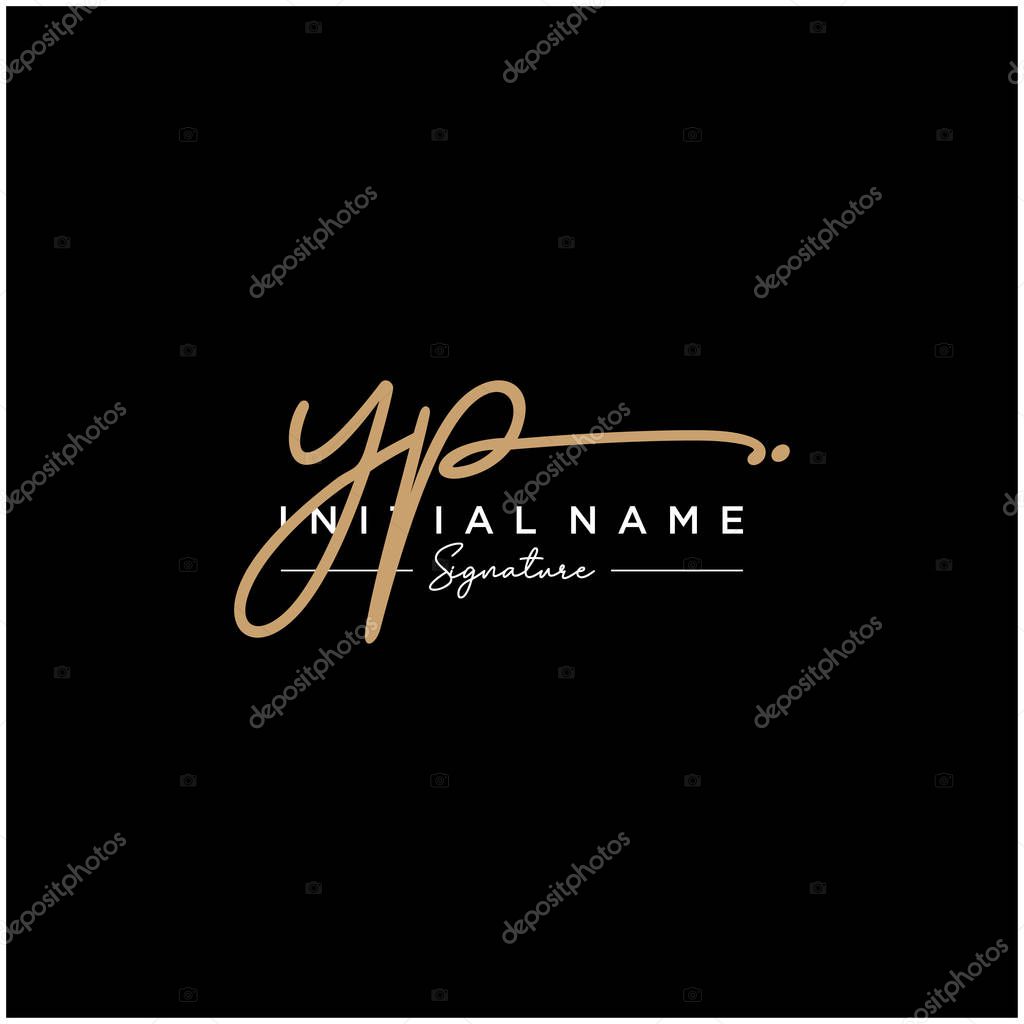 Letter YP Signature Logo Template Vector
