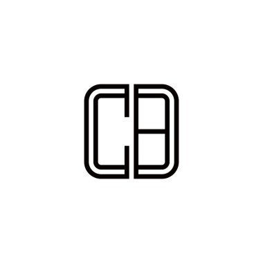Cb harfi logo simgesi tasarım şablonu elementleri
