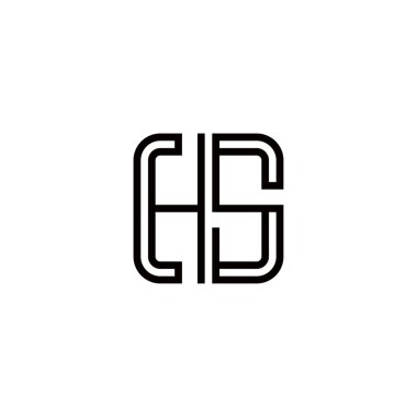 Harf Hs logo simgesi tasarım şablon elementleri