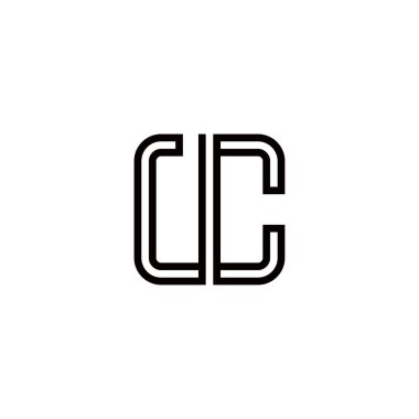 Uc harfi logo tasarım şablonu elementleri