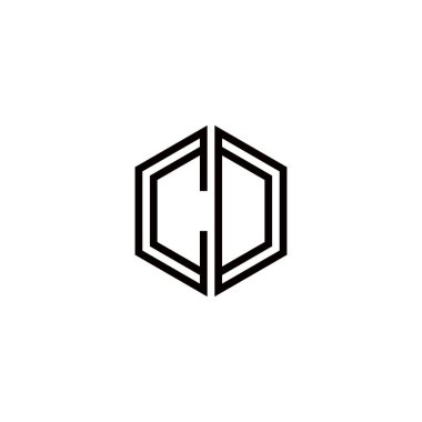 Cd harfi logo tasarım şablonu elementleri