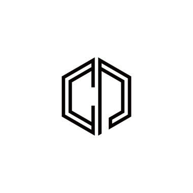 Cn harfi logo simgesi tasarım şablonu elementleri