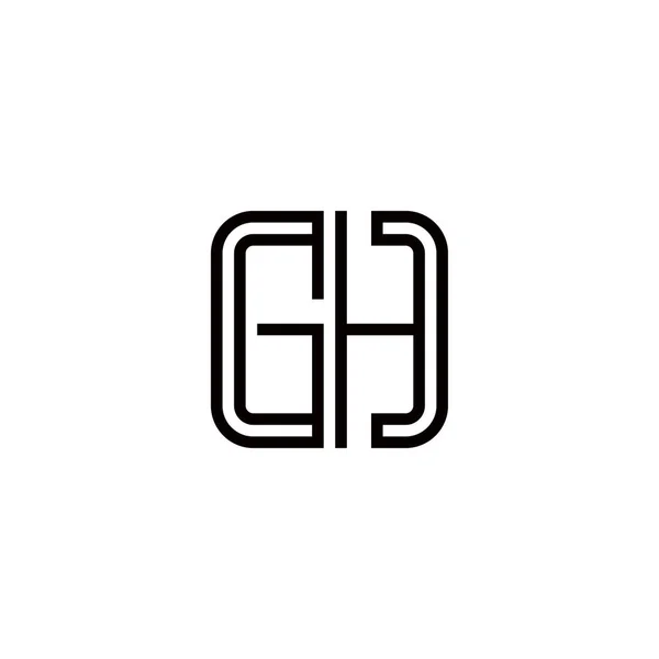 レター Ghロゴアイコンデザインテンプレート要素 — ストックベクタ
