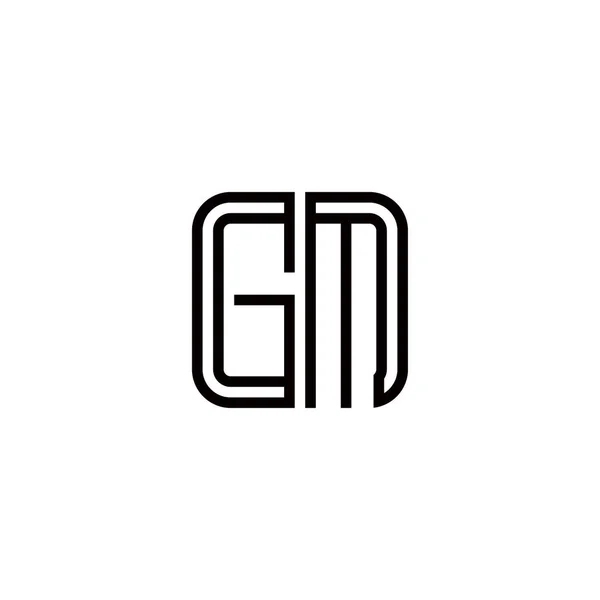 手紙Gmロゴアイコンデザインテンプレート要素 — ストックベクタ