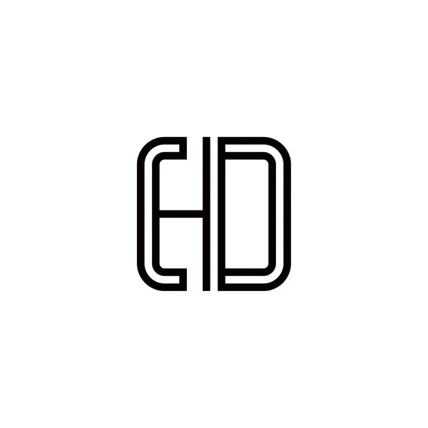 文字Hdロゴアイコンデザインテンプレート要素 — ストックベクタ
