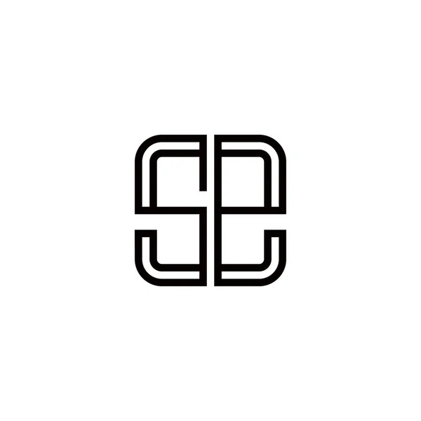 文字Seロゴアイコンデザインテンプレート要素 — ストックベクタ