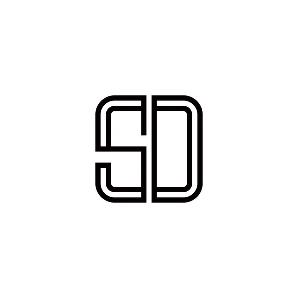 文字Sdロゴアイコンデザインテンプレート要素 — ストックベクタ