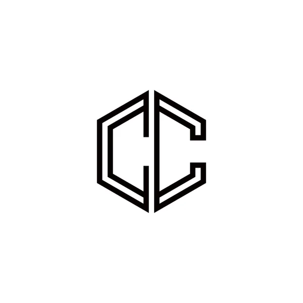 文字Ccロゴアイコンデザインテンプレート要素 — ストックベクタ