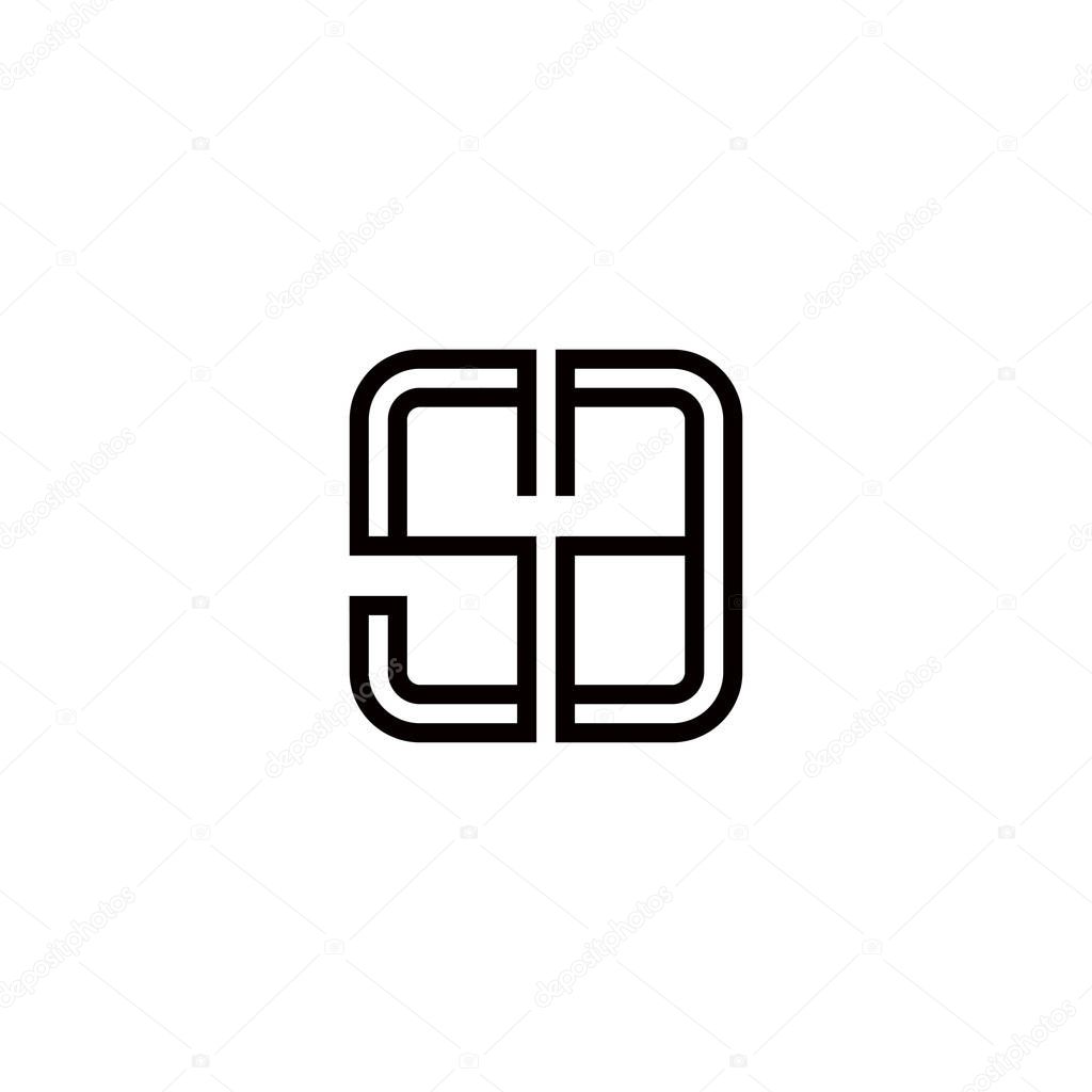 Letter SA logo icon design template elements