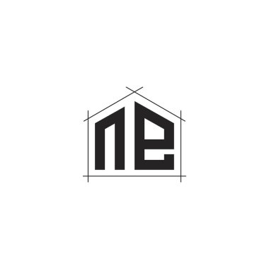 Ne Harfi logo tasarım şablonu elementleri