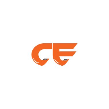 Cf logo simgesi tasarım şablonu ögeleri