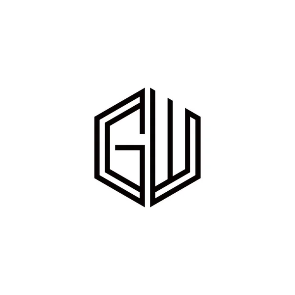 字母Gw图标设计模板元素 — 图库矢量图片