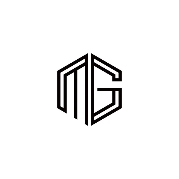 字母Mg图标设计模板元素 — 图库矢量图片