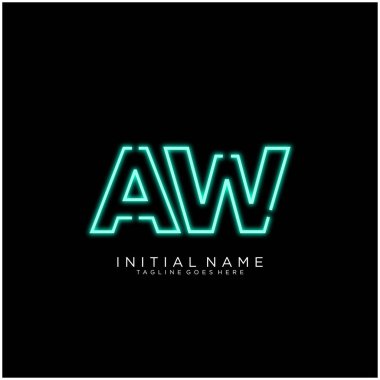 Bright Neon 'un logo tasarımı, Semboller Vektör' de imzalanır. Gece Şovu Gece Kulübü.