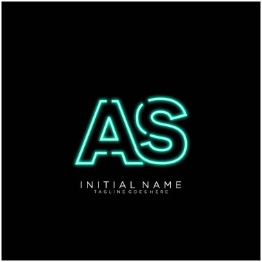 Parlak Neon ile logo simgesi tasarımı olarak Harf, Vektör ile Semboller İmzası. Gece Şovu Gece Kulübü.