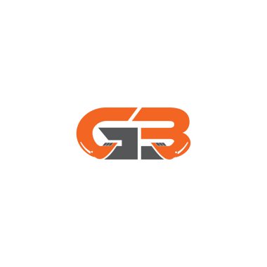 Harf Gb logo simgesi tasarım şablonu elementleri