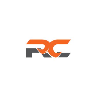 Harf Rc logo tasarım şablonu elementleri