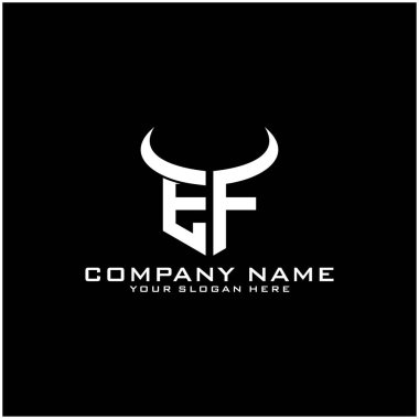 Ef logo simgesi tasarım şablonu ögeleri