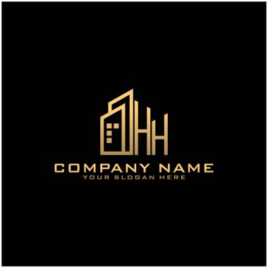 Harf Hh logo tasarım şablon elementleri