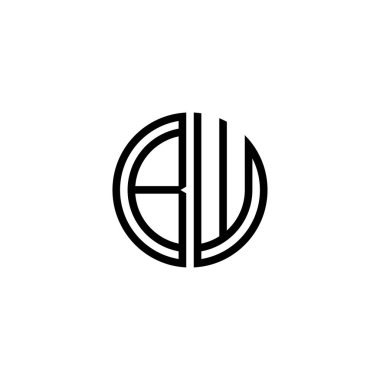 B harfi logo simgesi tasarım şablonu elementleri