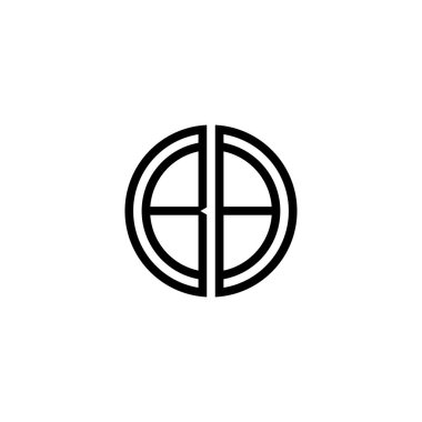 B harfi logo simgesi tasarım şablonu elementleri