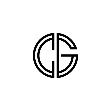 Harf Cg logo simgesi tasarım şablonu ögeleri