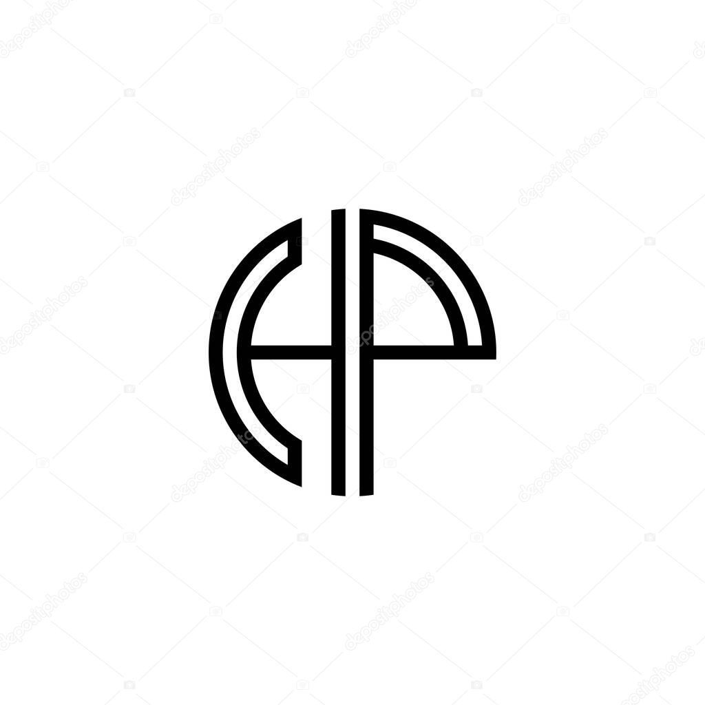Letter HP logo icon design template elements