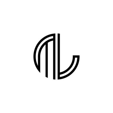 MI harfi logo tasarım şablonu elementleri