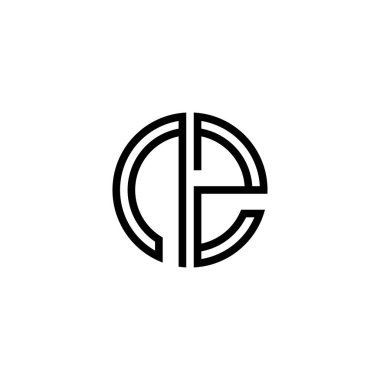 Nz harfi logo simgesi tasarım şablon elementleri