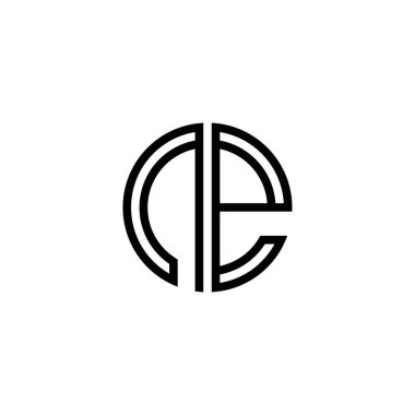 Ne Harfi logo tasarım şablonu elementleri