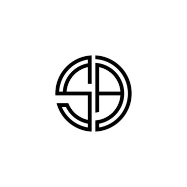 Sa harfi logo tasarım şablonu elementleri