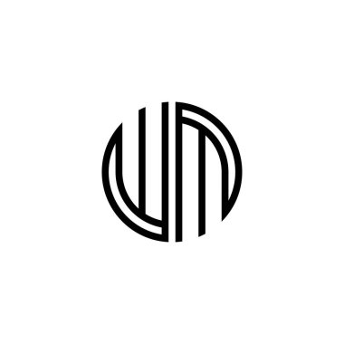 Wm logo simgesi tasarım şablonu ögeleri