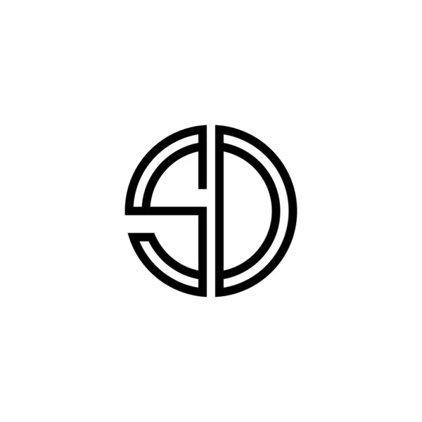 文字Sdロゴアイコンデザインテンプレート要素 — ストックベクタ