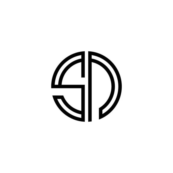 文字Snロゴアイコンデザインテンプレート要素 — ストックベクタ